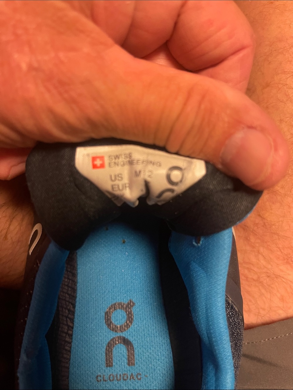 On Running Men's Athletic Shoes in Navy and Teal - Picture 7 of 7